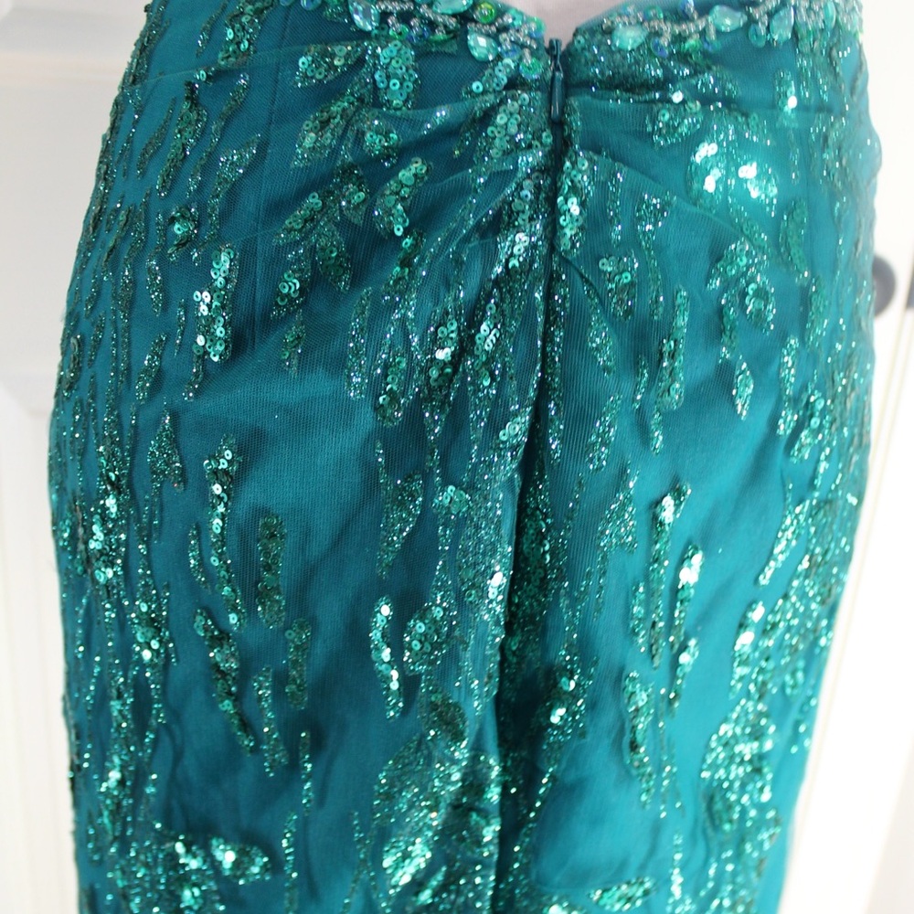 Sparkly Dark Teal Bodycon Corset Short Homecoming Dress With Sequins
Size 6 - Picture 10 of 16